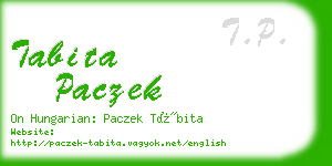 tabita paczek business card
